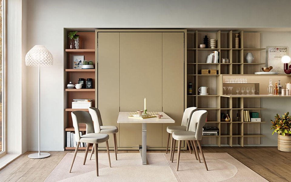 Opklapbed met tafel BedHabits 1